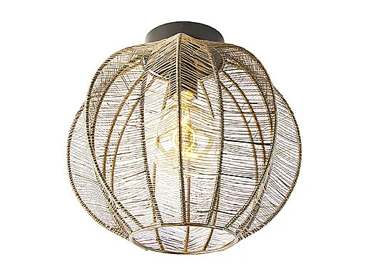 Plafonnier industriel bronze avec noir - Dong