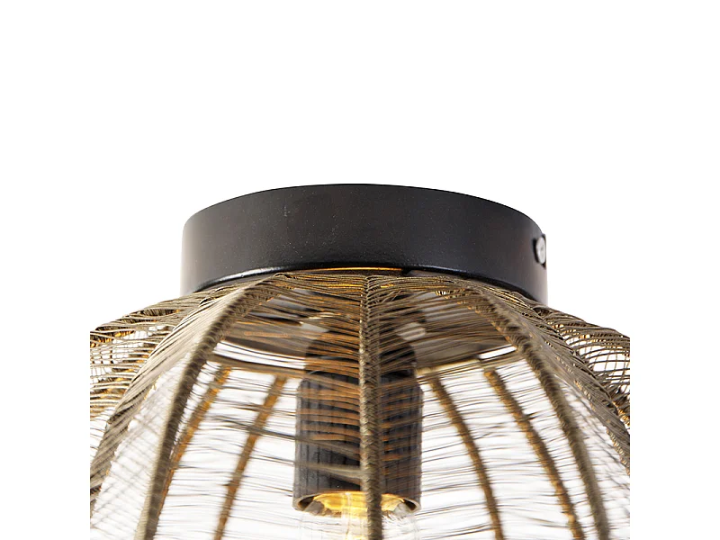 Plafonnier industriel bronze et noir - Dong