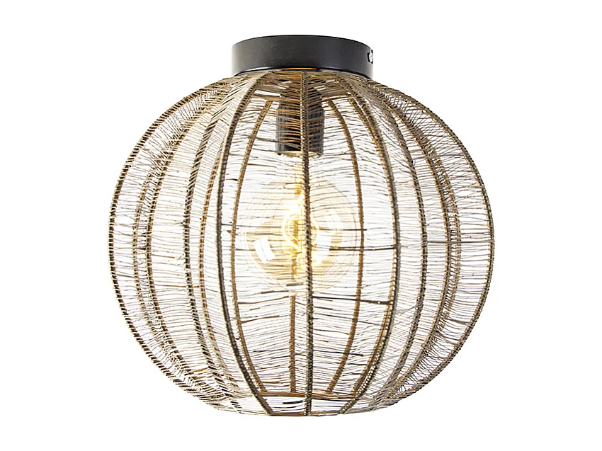 Plafonnier industriel bronze avec noir - Dong