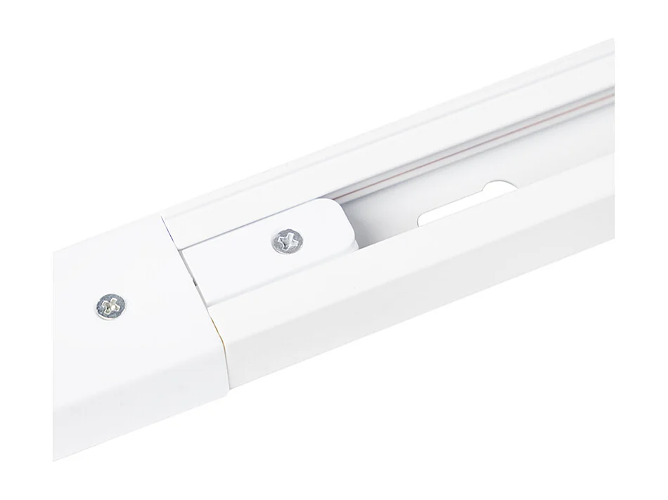 Système sur rail moderne avec 3 spots monophasé blanc - Jeany