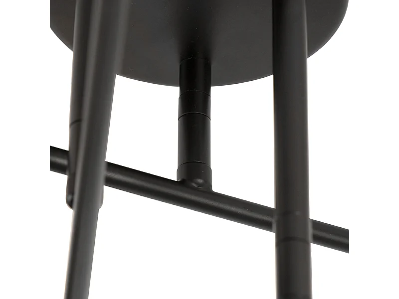 Plafonnier industriel noir avec or 6 lumières - Sydney