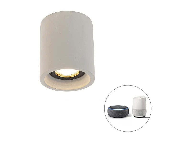 Spot encastré rond intelligent en béton avec Wifi GU10 - Deep