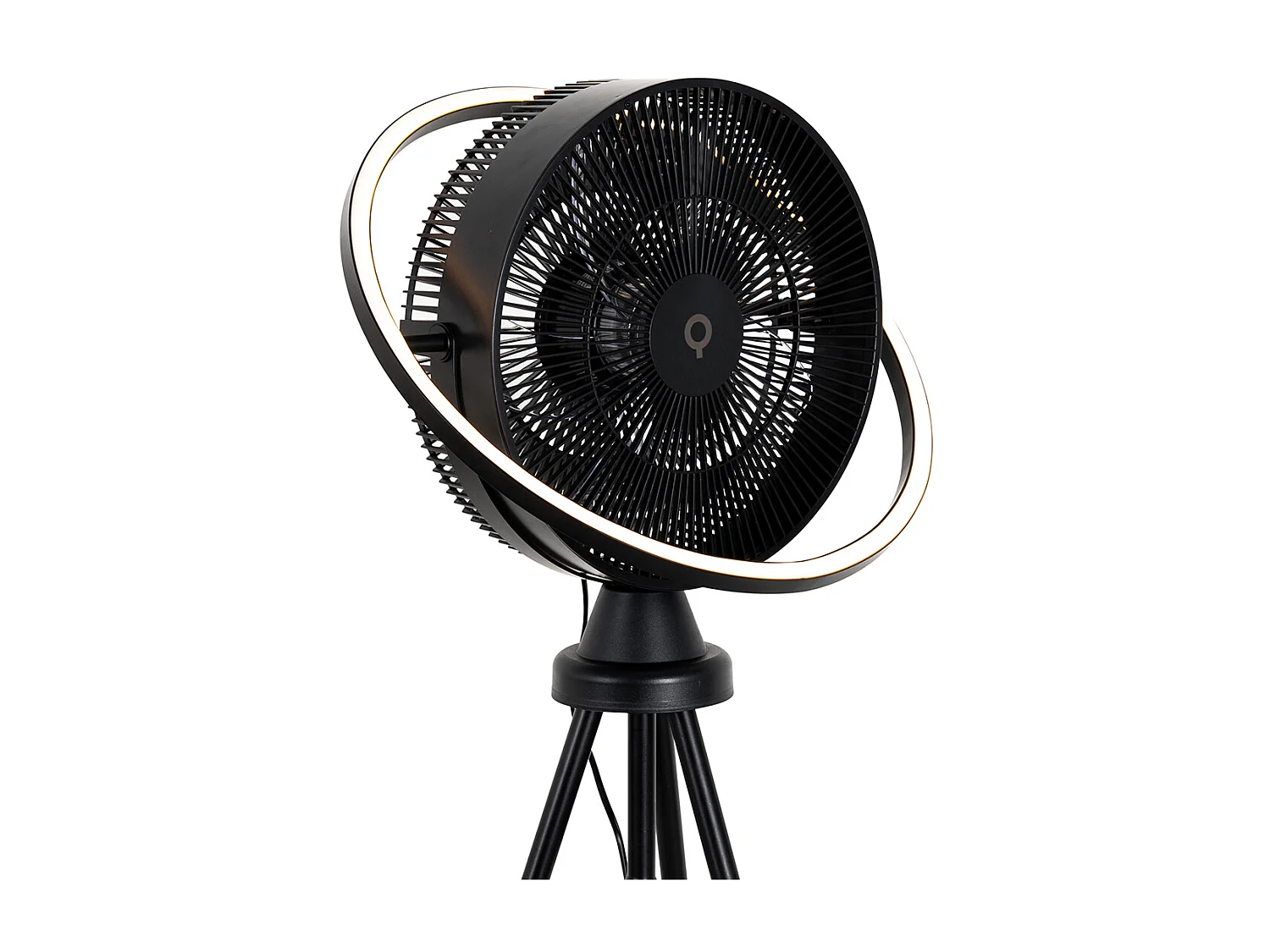 Trépied de ventilateur de sol noir avec LED réglable en 3 étapes - Marleen