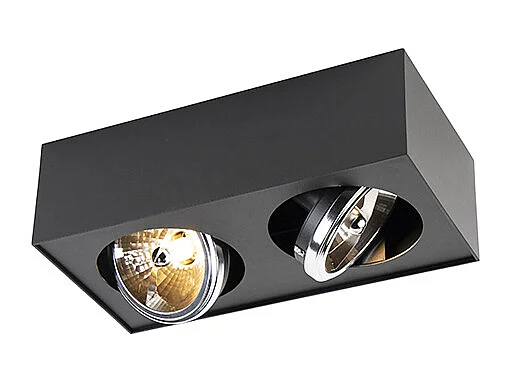 Spot design carré noir 2 lumières - Kaya