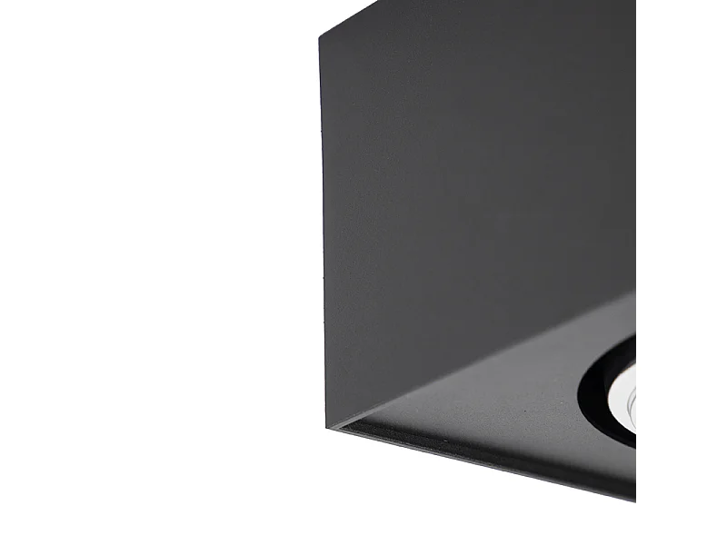 Spot design carré noir 2 lumières - Kaya