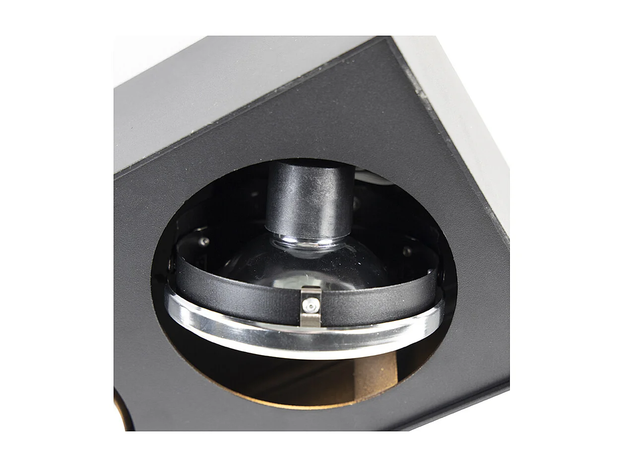 Spot design carré noir 2 lumières - Kaya