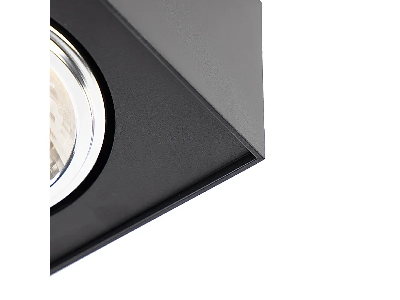 Spot carré noir 2 lumières - Kaya