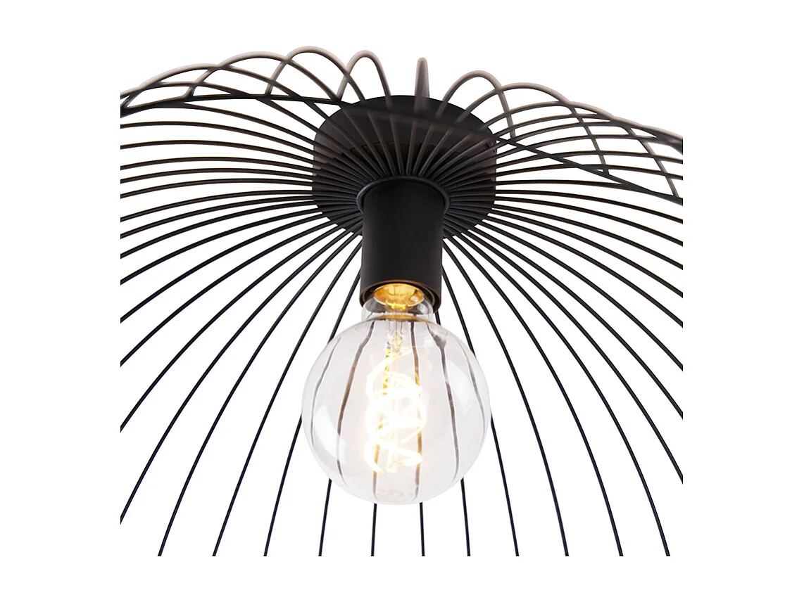 Plafonnier design noir 50 cm - Pua