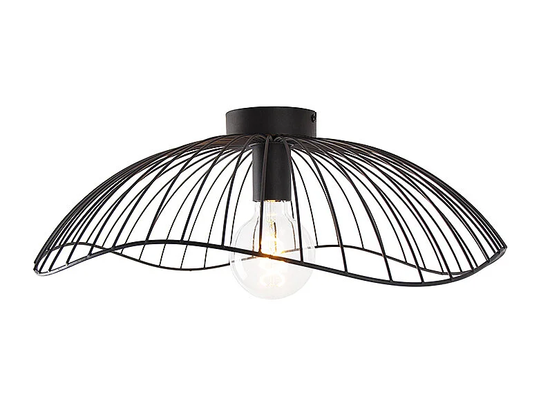 Plafonnier design noir 50 cm - Pua