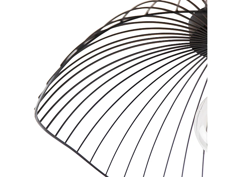 Plafonnier design noir 50 cm - Pua