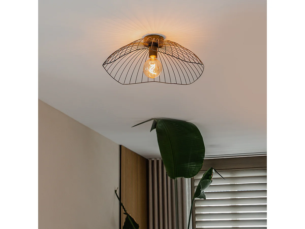 Plafonnier design noir 50 cm - Pua