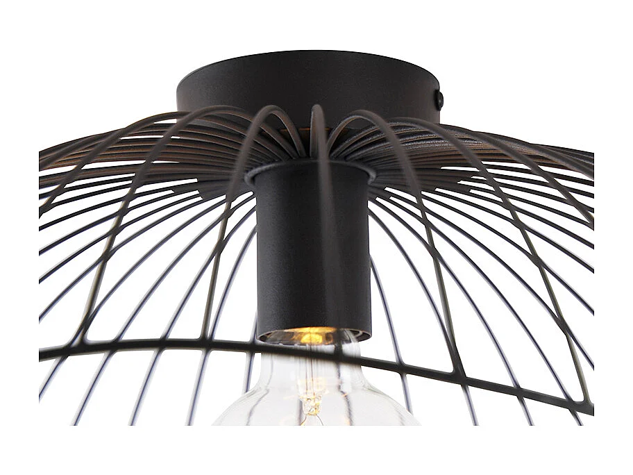 Plafonnier design noir 50 cm - Pua