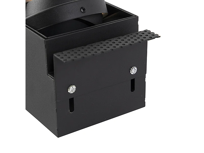 Spot encastré noir GU10 AR70 sans bordure 2 lumières - Oneon