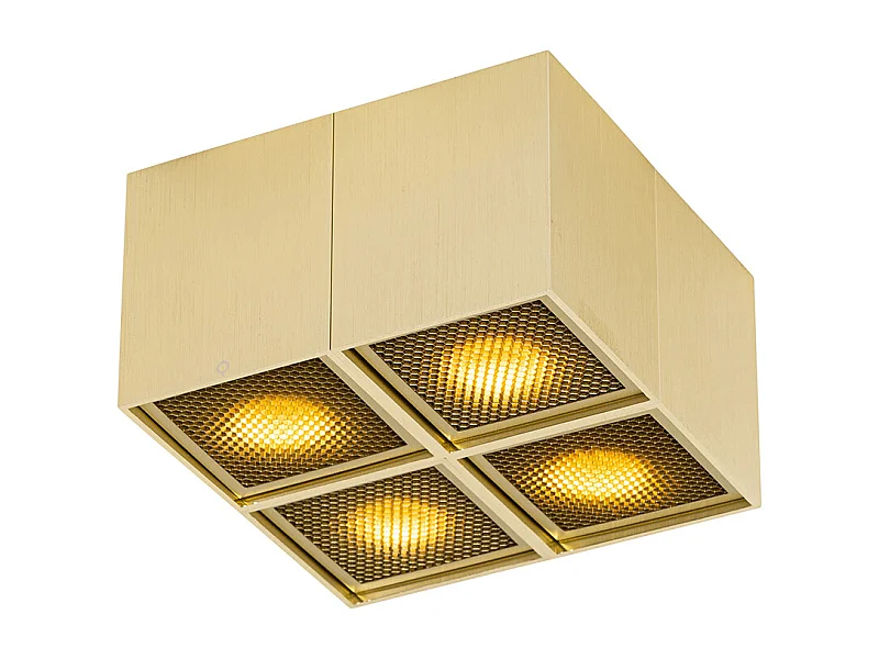 Spot design doré 4 lumières - Qubo Honey