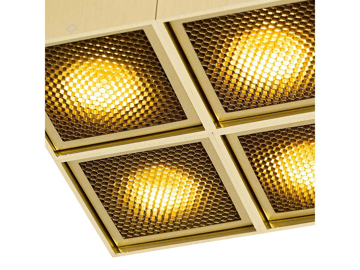 Spot design doré 4 lumières - Qubo Honey