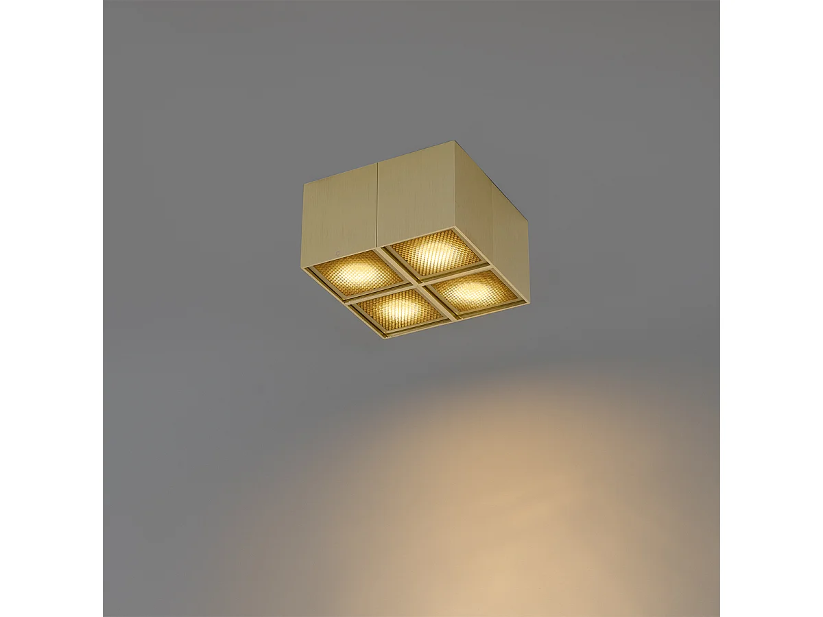 Spot design doré 4 lumières - Qubo Honey