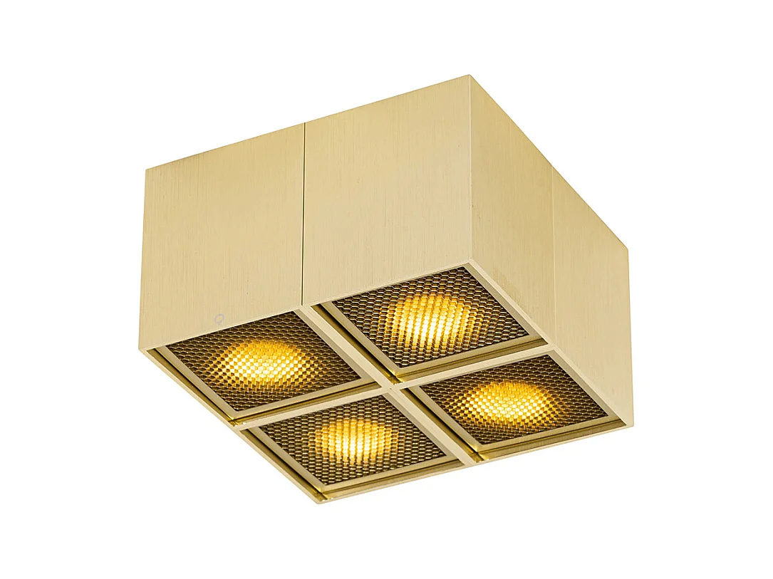 Spot design doré 4 lumières - Qubo Honey