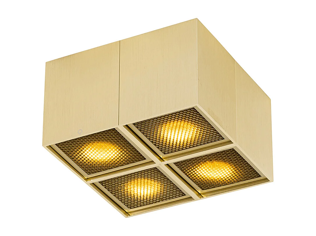 Spot design doré 4 lumières - Qubo Honey