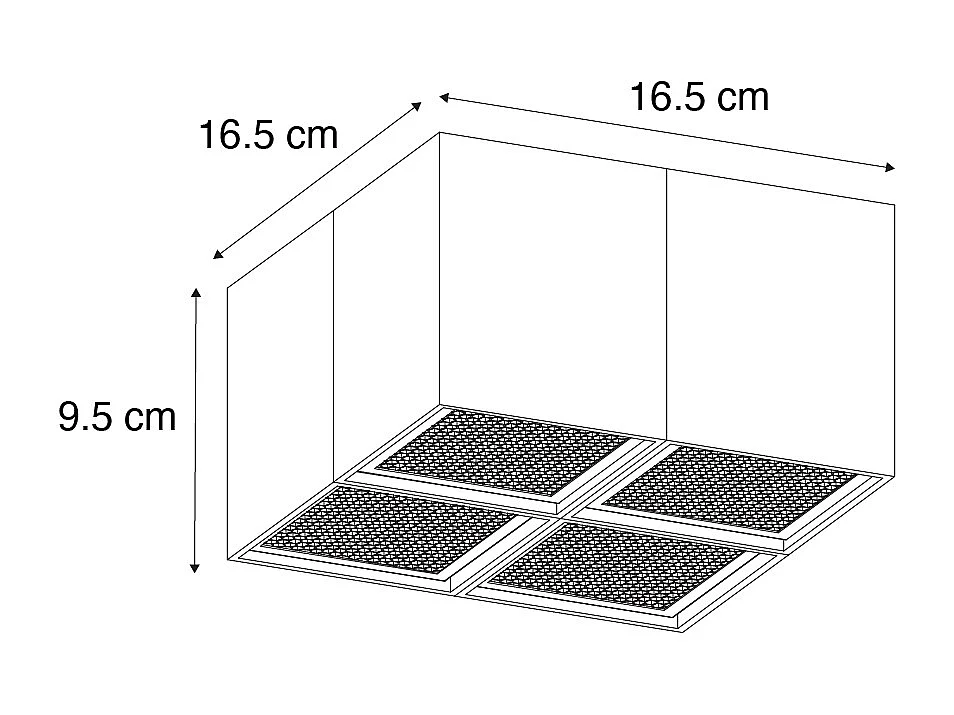 Spot design doré 4 lumières - Qubo Honey