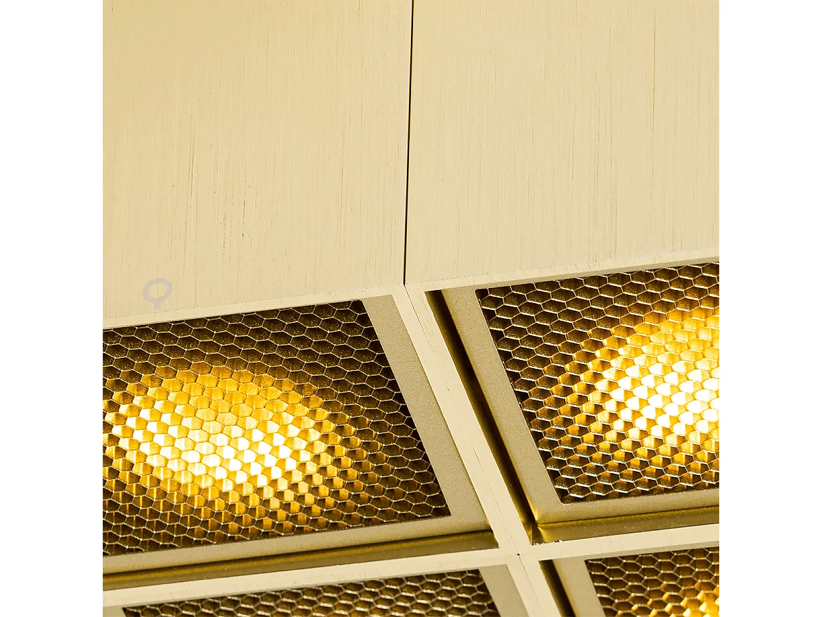 Spot design doré 4 lumières - Qubo Honey