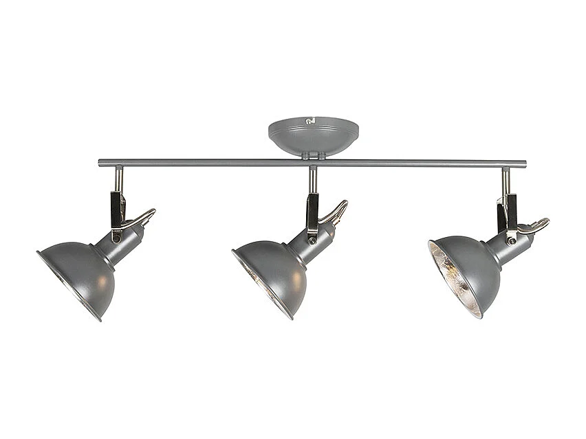 Spot industriel anthracite orientable et inclinable 3 lumières - Tommy