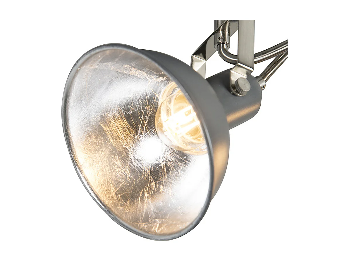 Spot industriel anthracite orientable et inclinable 3 lumières - Tommy