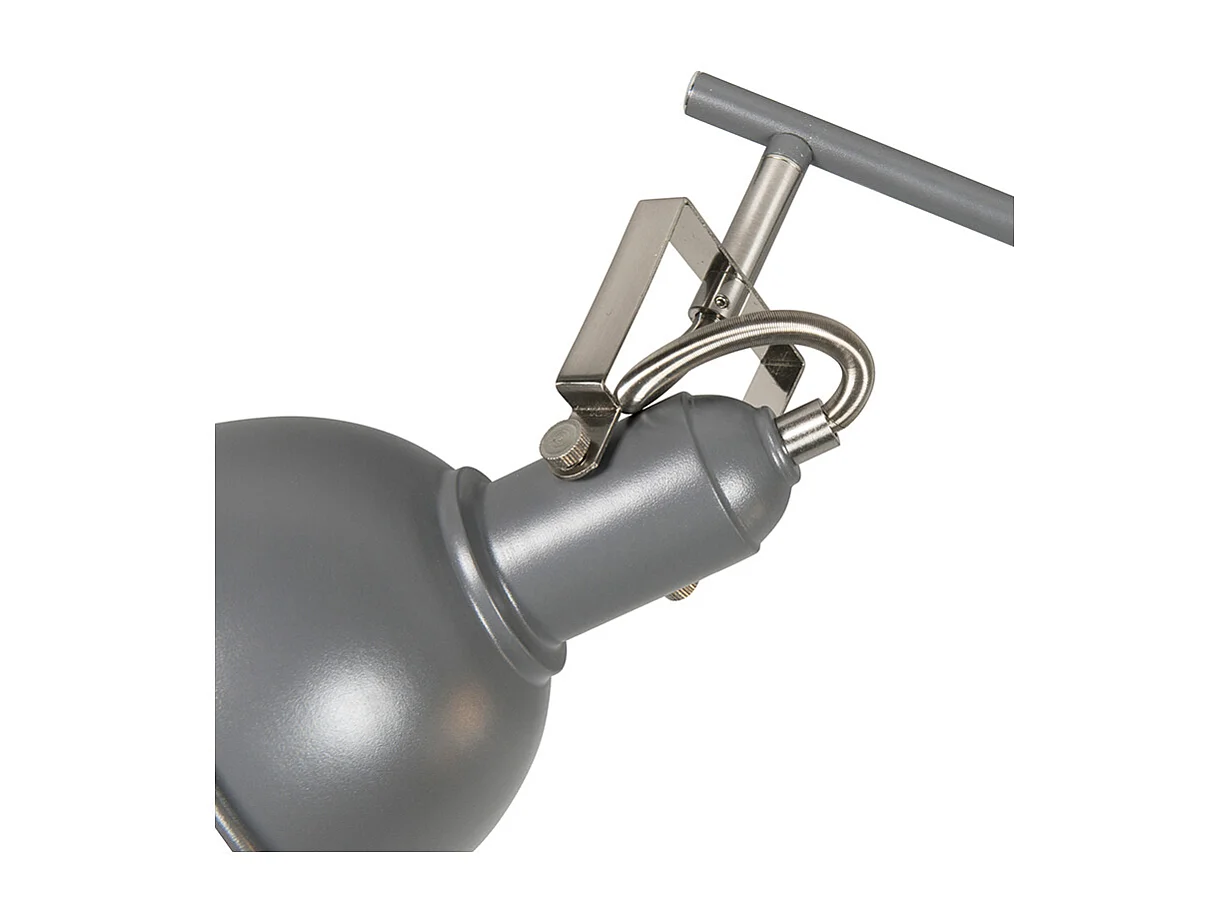 Spot industriel anthracite orientable et inclinable 3 lumières - Tommy
