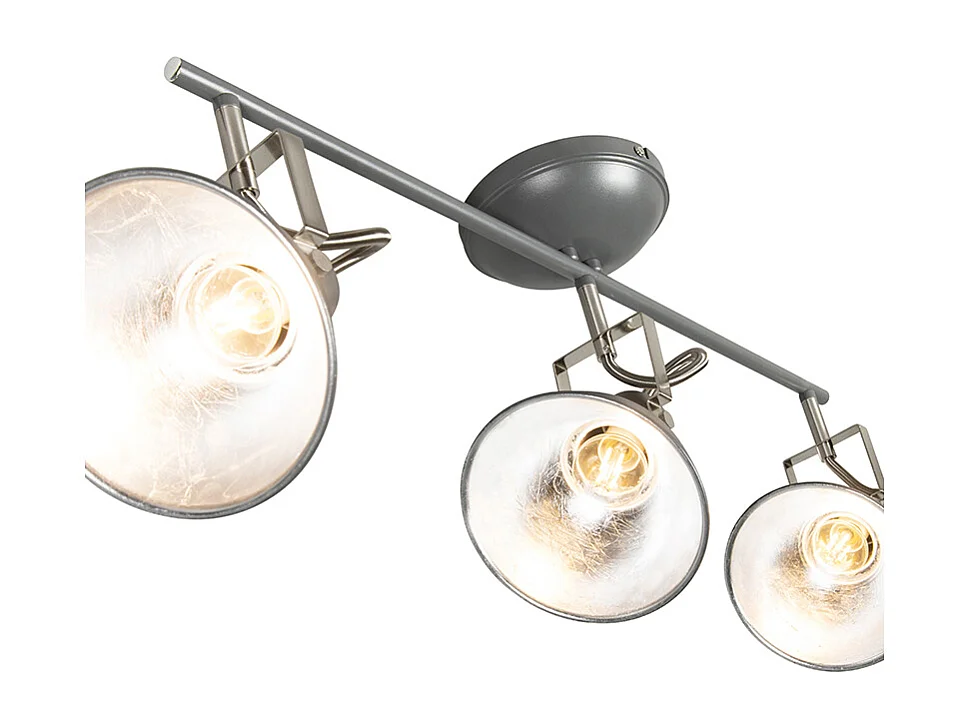 Spot industriel anthracite orientable et inclinable 3 lumières - Tommy