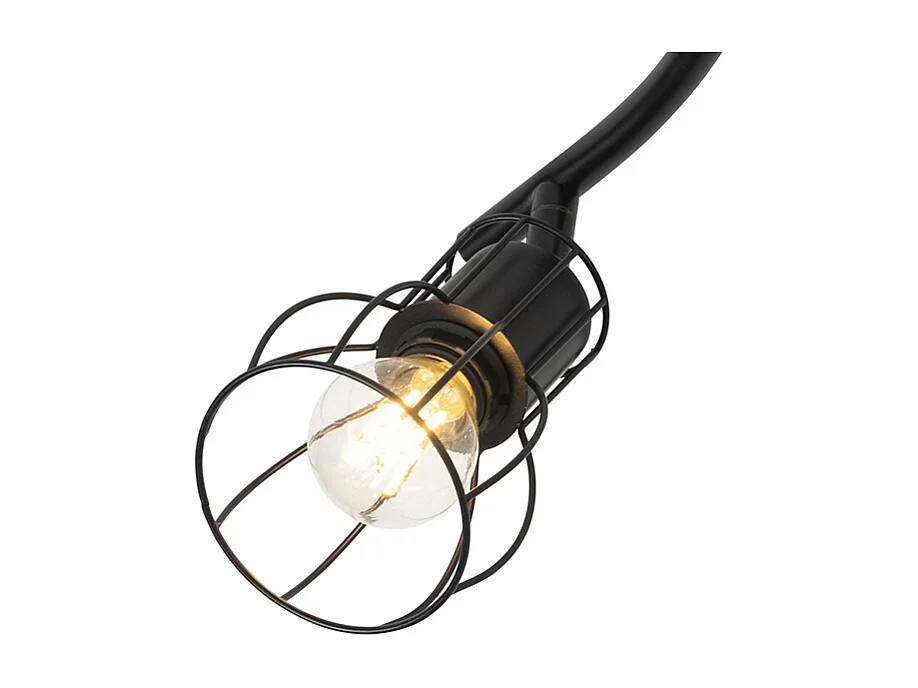 Plafonnier moderne noir 86 cm 4 lumières - Botu