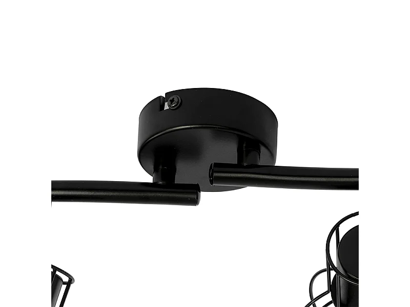 Spot de plafond moderne noir 86 cm 4 lumières - Botu