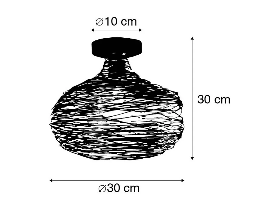 Plafonnier design cuivre - Sarella