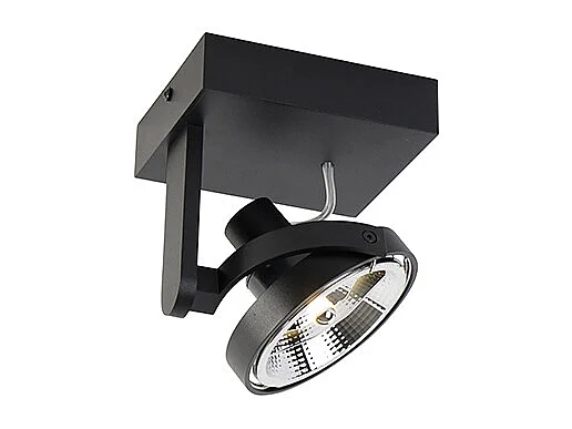 Spot de plafond moderne noir orientable GU10 111mm - Master