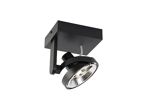 Spot de plafond moderne noir orientable GU10 111mm - Master
