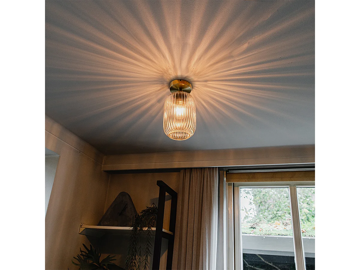 Plafonnier Art Déco en laiton - Banci