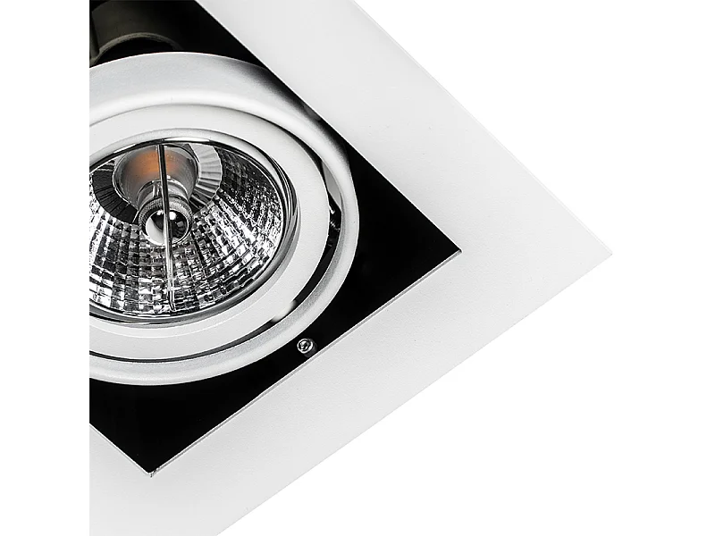 Spot encastré moderne blanc 2 lumières orientables - Oneon 70