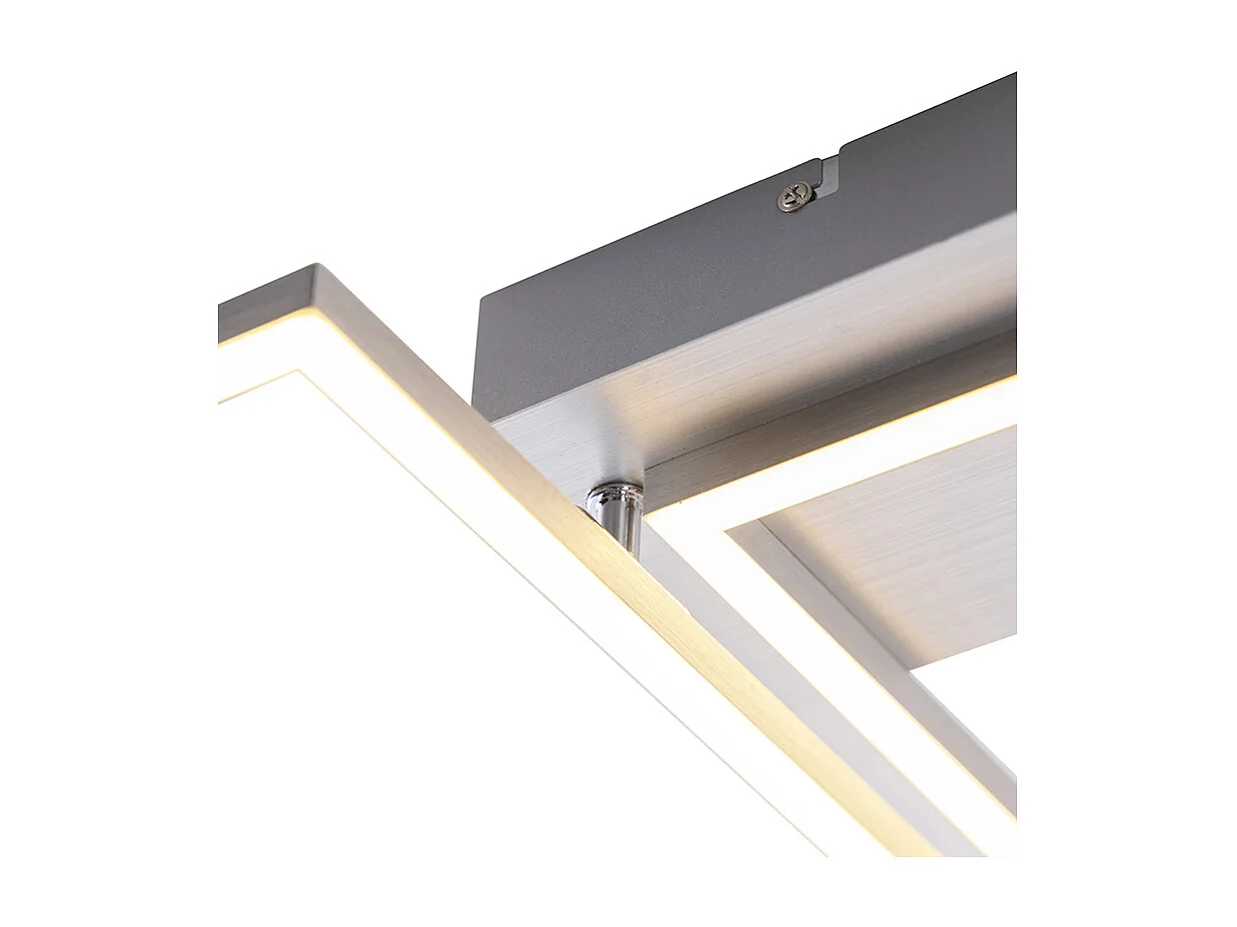 Plafonnier carré en acier dimmable en 3 étapes - PLAZAS NOVO