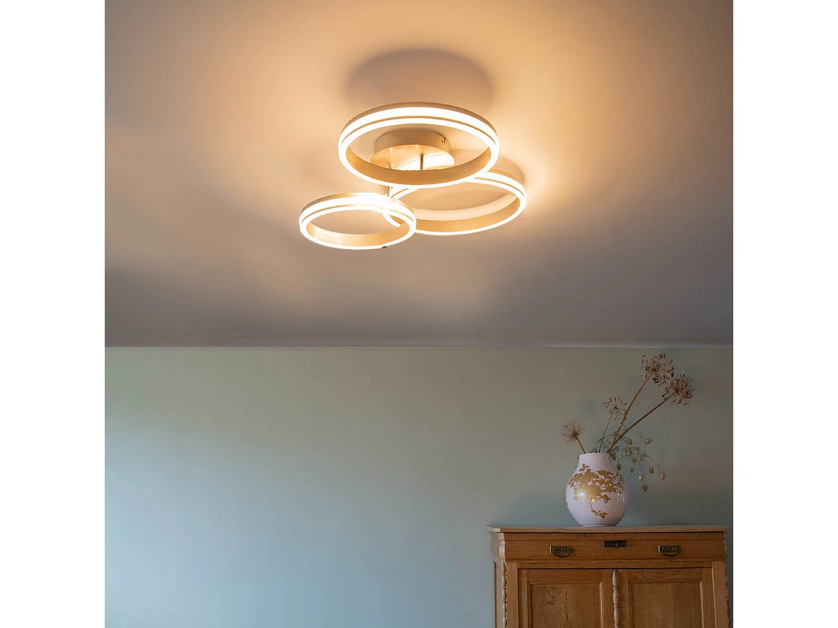 Plafonnier en acier avec LED 3 niveaux de luminosité 3 lumières - Navara