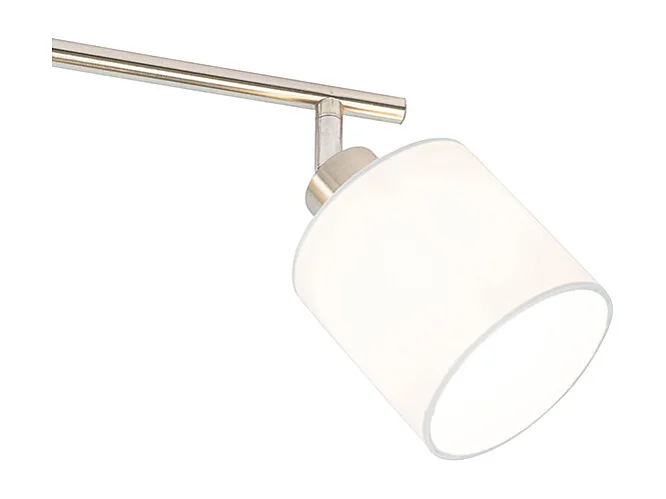 Spot de plafond en acier avec abat-jour blanc 3 lumières orientables - Hetta