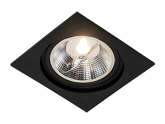 Spot encastré carré noir orientable - Chuck 111