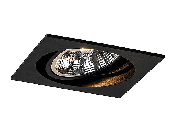 Spot encastré carré noir orientable - Chuck 111