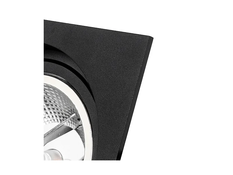 Spot encastré carré noir orientable - Chuck 111