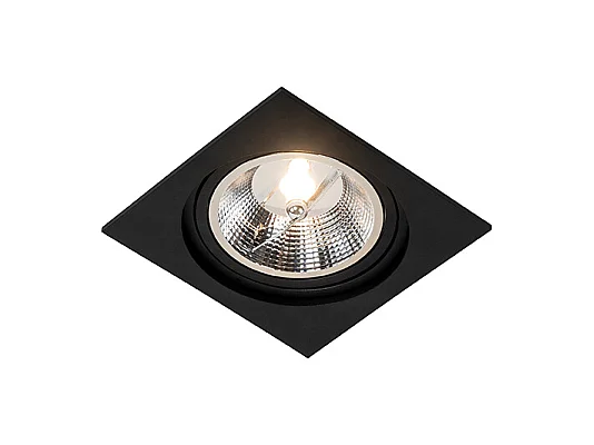 Spot encastré carré noir orientable - Chuck 111
