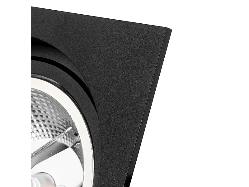 Spot encastré carré noir orientable - Chuck 111