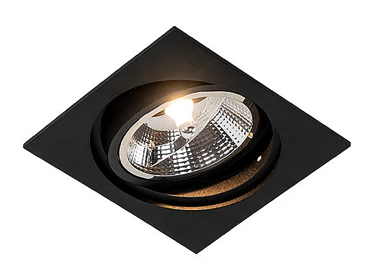 Spot encastré carré noir orientable - Chuck 111