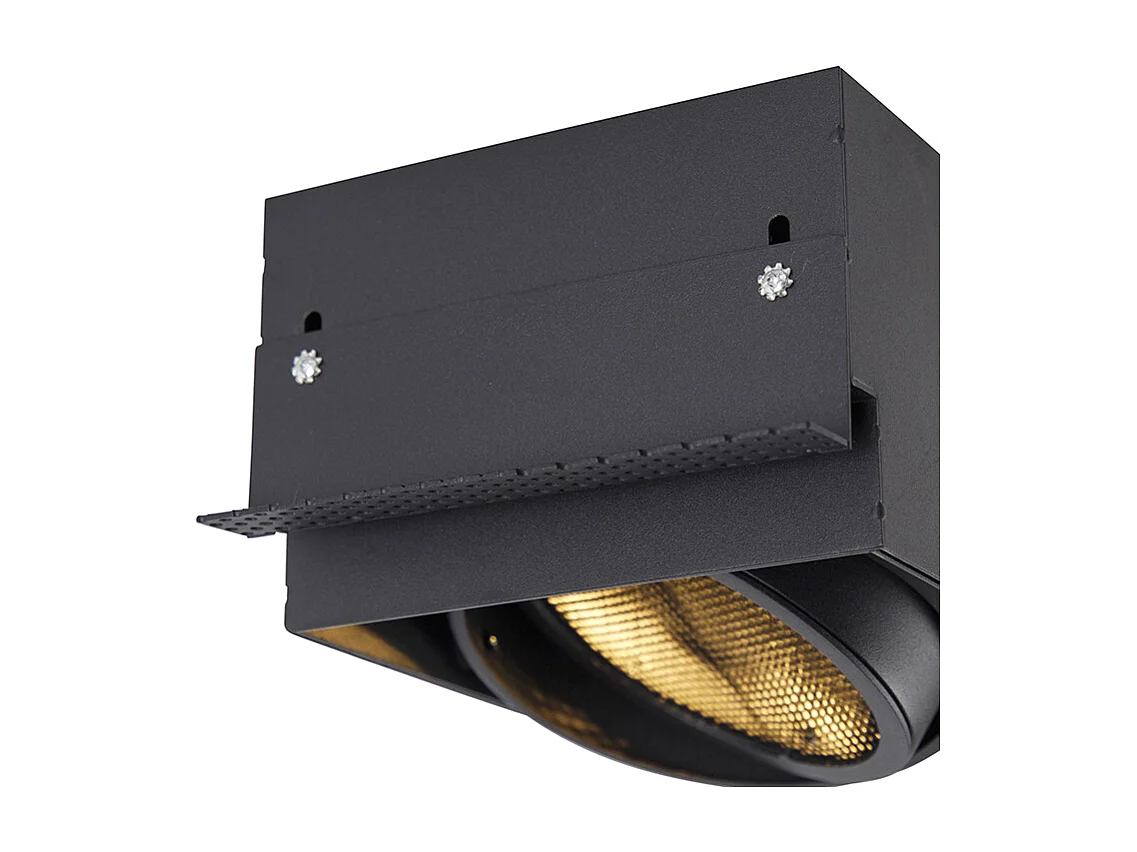 Spot encastré noir GU10 AR111 sans bordure - Oneon Honey