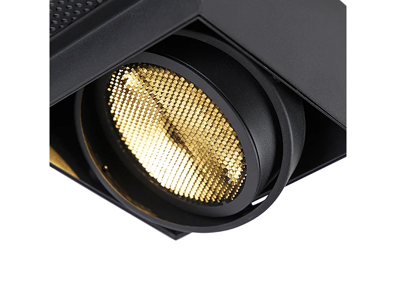 Spot encastré noir GU10 AR111 sans bordure - Oneon Honey