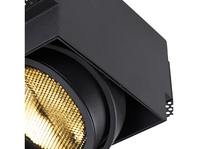 Spot encastré noir GU10 AR111 sans bordure - Oneon Honey