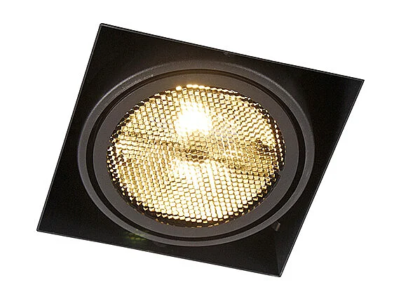 Spot encastré noir GU10 AR111 sans bordure - Oneon Honey