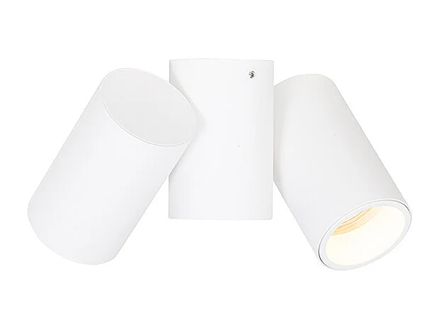 Spot design blanc 2 lumières orientables - Michael
