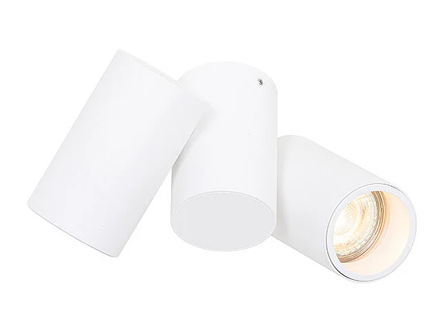 Spot design blanc 2 lumières orientables - Michael